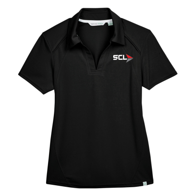 SCL North End Ladies Recycled Polyester Polo - Black