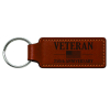 SCL Leather Keychain with Veteran Logo