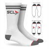 SCL 9in White Crew Knit Socks